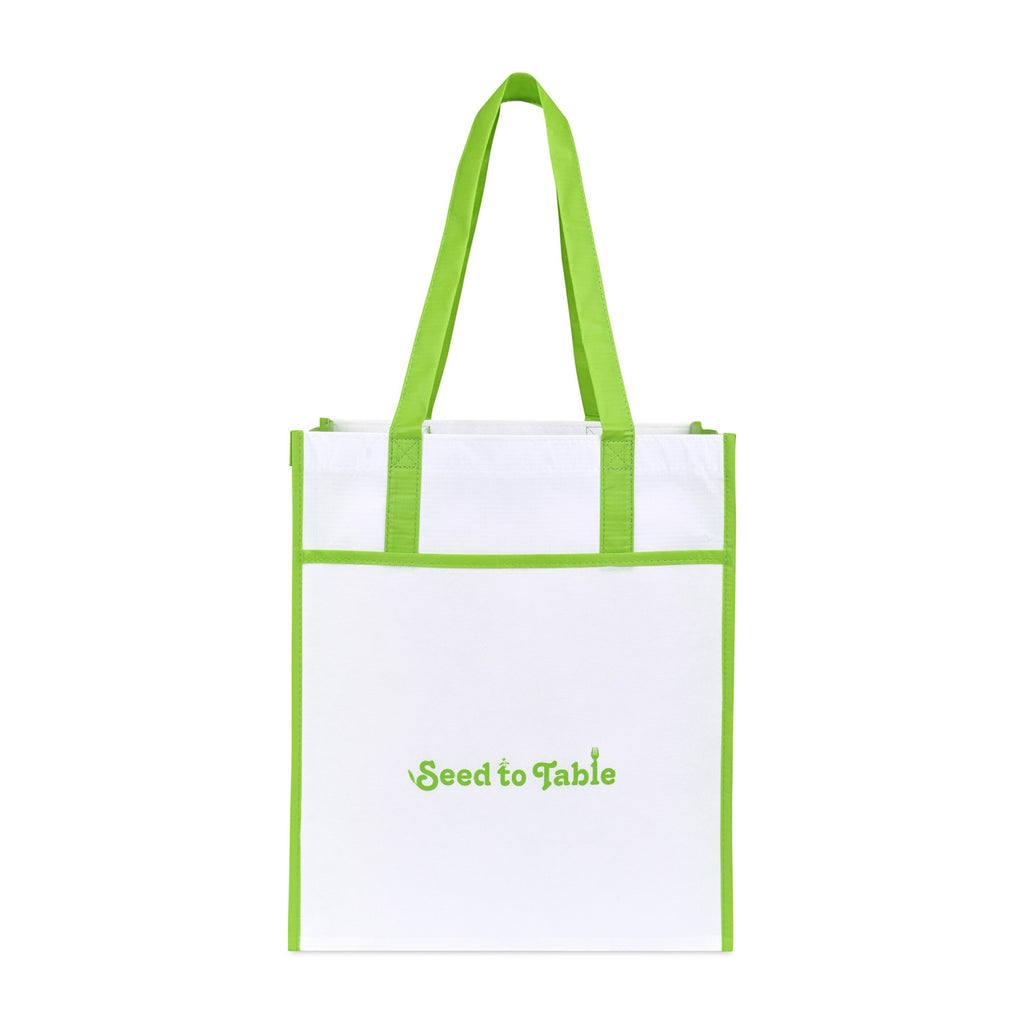 Harlow Laminated Recycled Shopping Bag Transfer - Lime Green - View 1