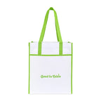 Harlow Laminated Recycled Shopping Bag Transfer - Lime Green - View 1