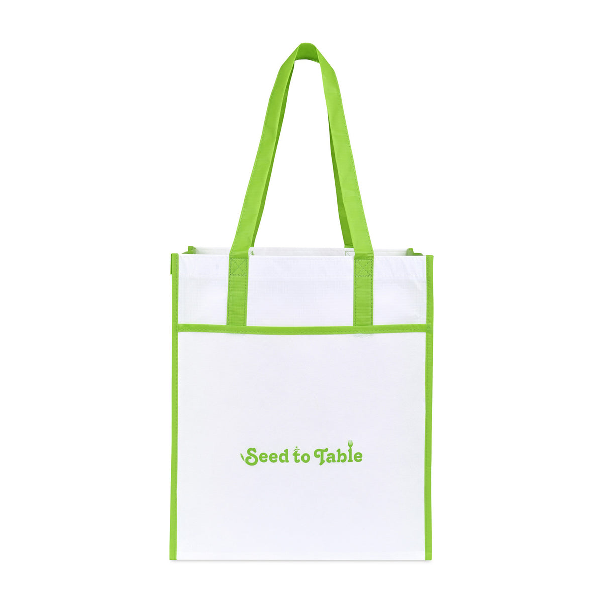 Harlow Laminated Recycled Shopping Bag Transfer - Lime Green - View 1