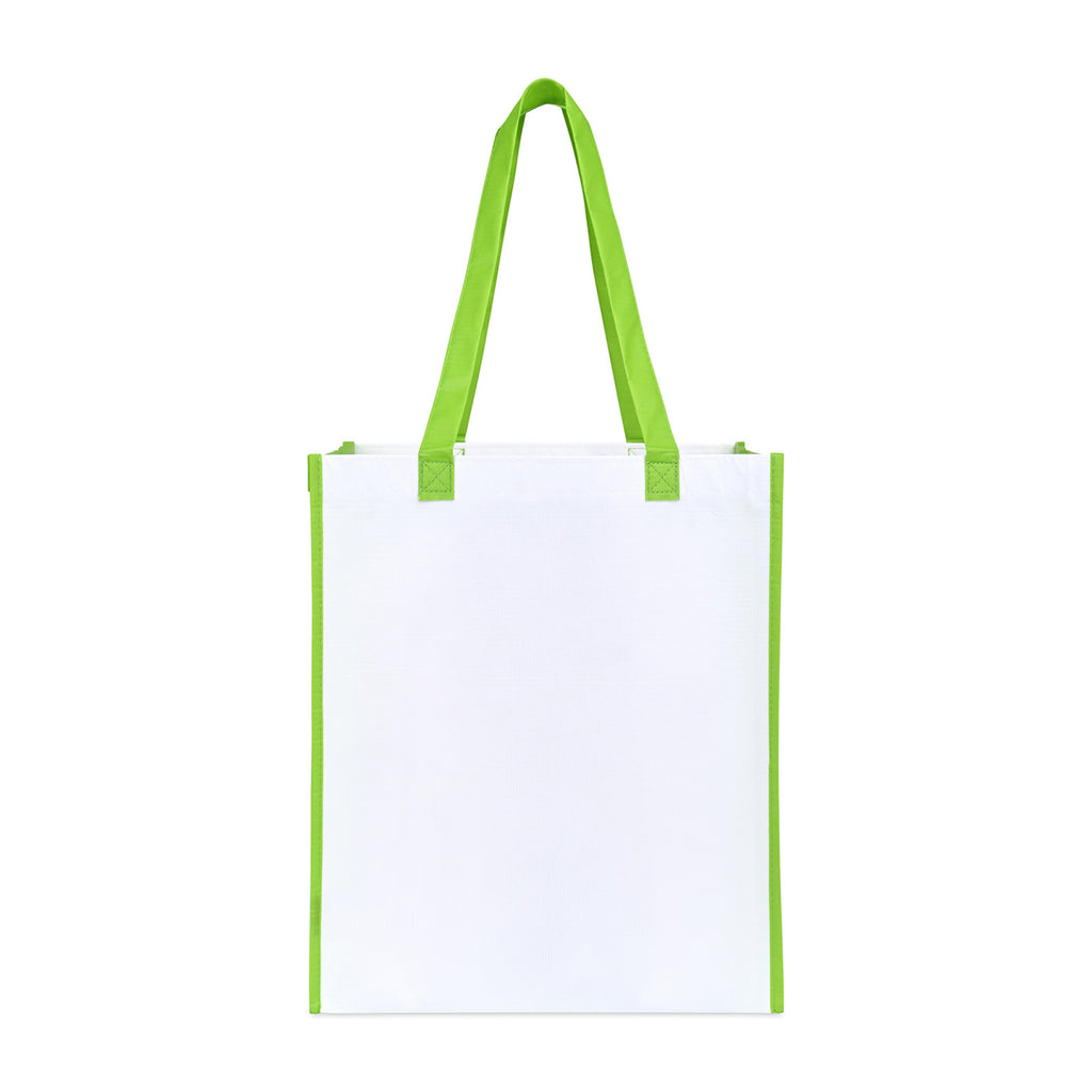 Harlow Laminated Recycled Shopping Bag Transfer - Lime Green - View 3