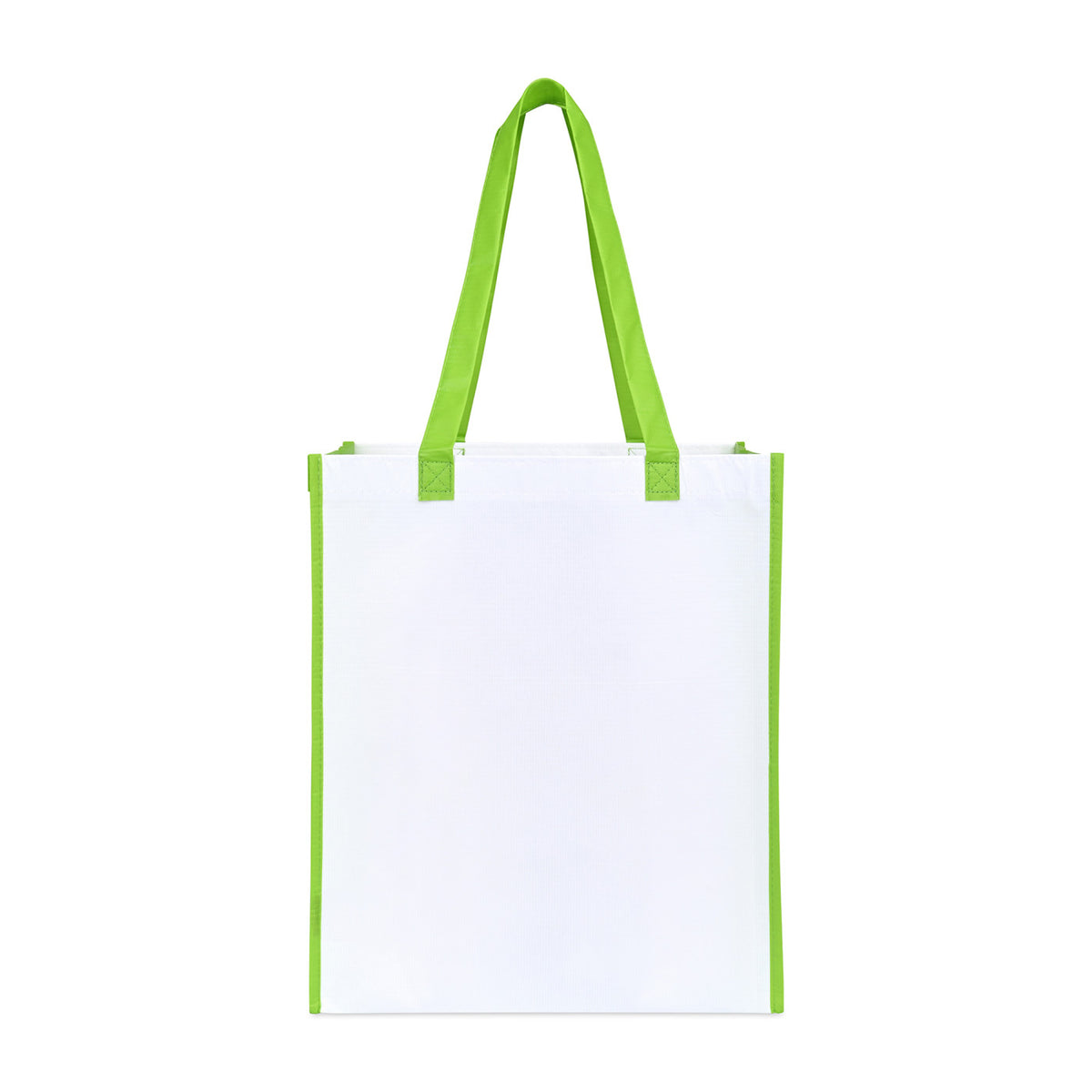Harlow Laminated Recycled Shopping Bag Transfer - Lime Green - View 3