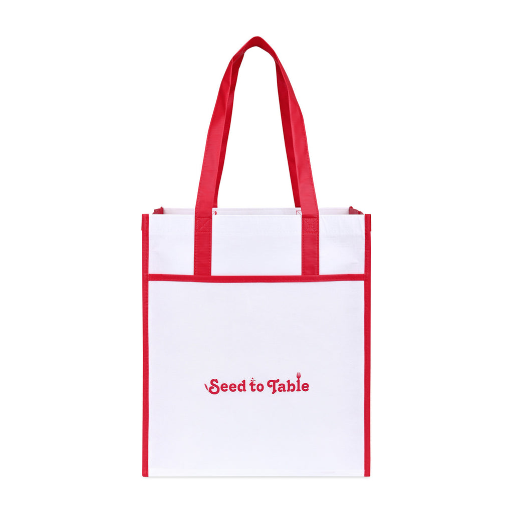Harlow Laminated Recycled Shopping Bag Transfer - Red - View 1