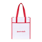 Harlow Laminated Recycled Shopping Bag Transfer - Red - View 1
