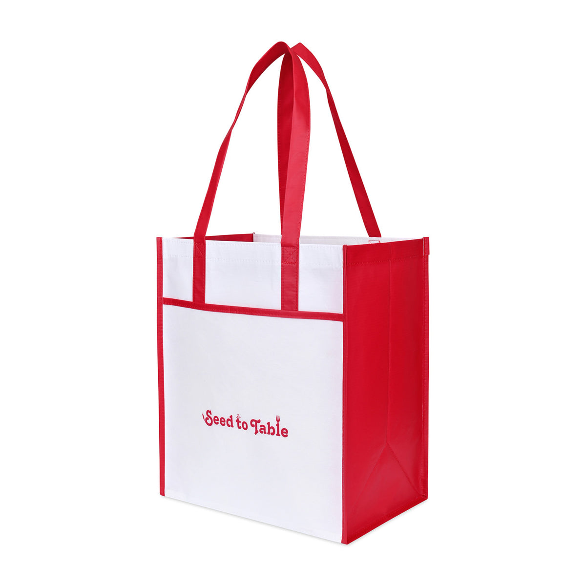 Harlow Laminated Recycled Shopping Bag Transfer - Red - View 2
