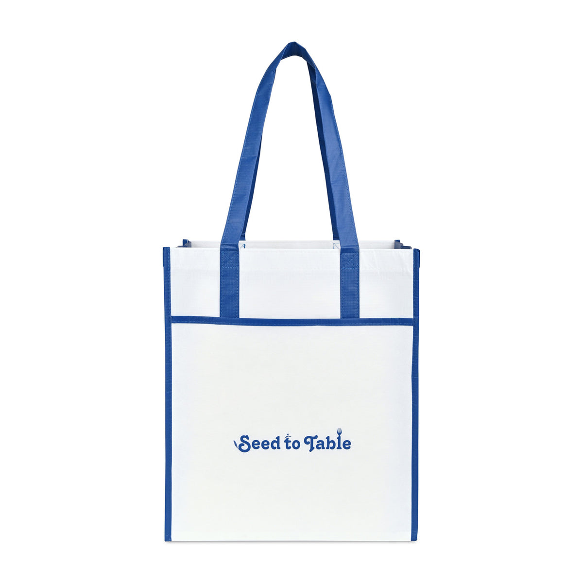 Harlow Laminated Recycled Shopping Bag Transfer - Royal Blue - View 1