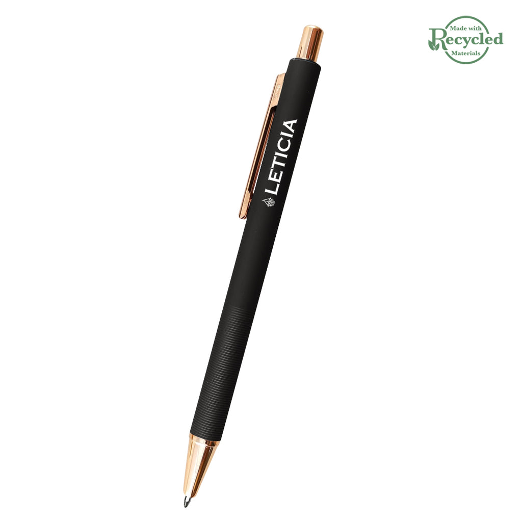 Harlow Pen in Recycled Aluminum - Black - Silk Screen