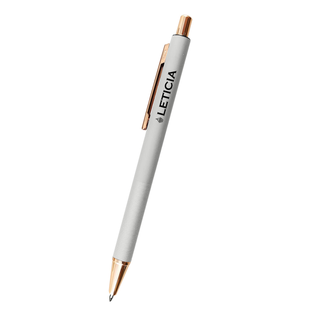 Harlow Pen in Recycled Aluminum - White - Silk Screen