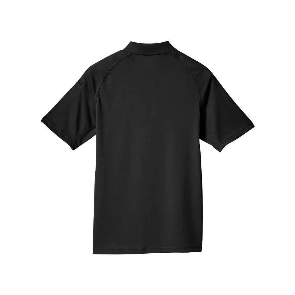 Harriton Men's Advantage Tactical Performance Polo Embroidery - Black - Back
