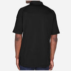 Harriton Men's Advantage Tactical Performance Polo Embroidery - Black - On Model Back