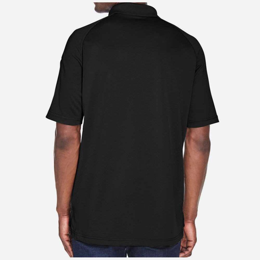 Harriton Men's Advantage Tactical Performance Polo Embroidery - Black - On Model Back