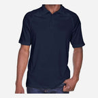 Harriton Men's Advantage Tactical Performance Polo Embroidery - Dark Navy - On Model Front