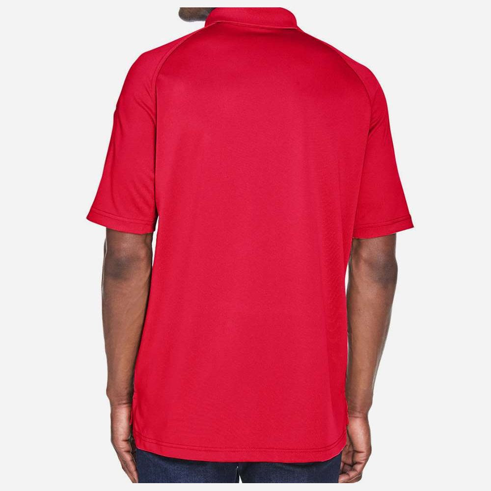 Harriton Men's Advantage Tactical Performance Polo Embroidery - Red - On Model Back