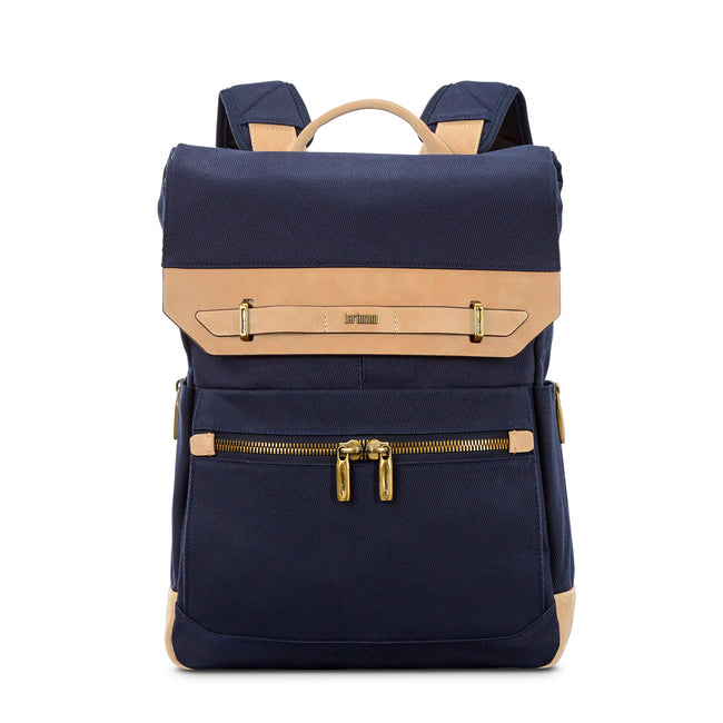 Hartmann Reserve Canvas and Leather Backpack Debossing