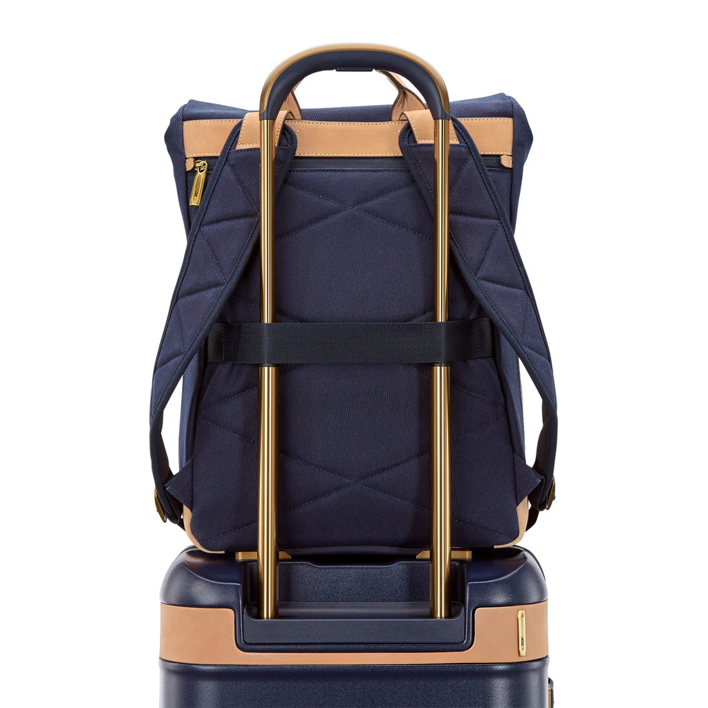 Hartmann Reserve Canvas and Leather Backpack Debossing - Midnight Navy - View 10