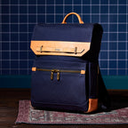Hartmann Reserve Canvas and Leather Backpack Debossing - Midnight Navy - View 14