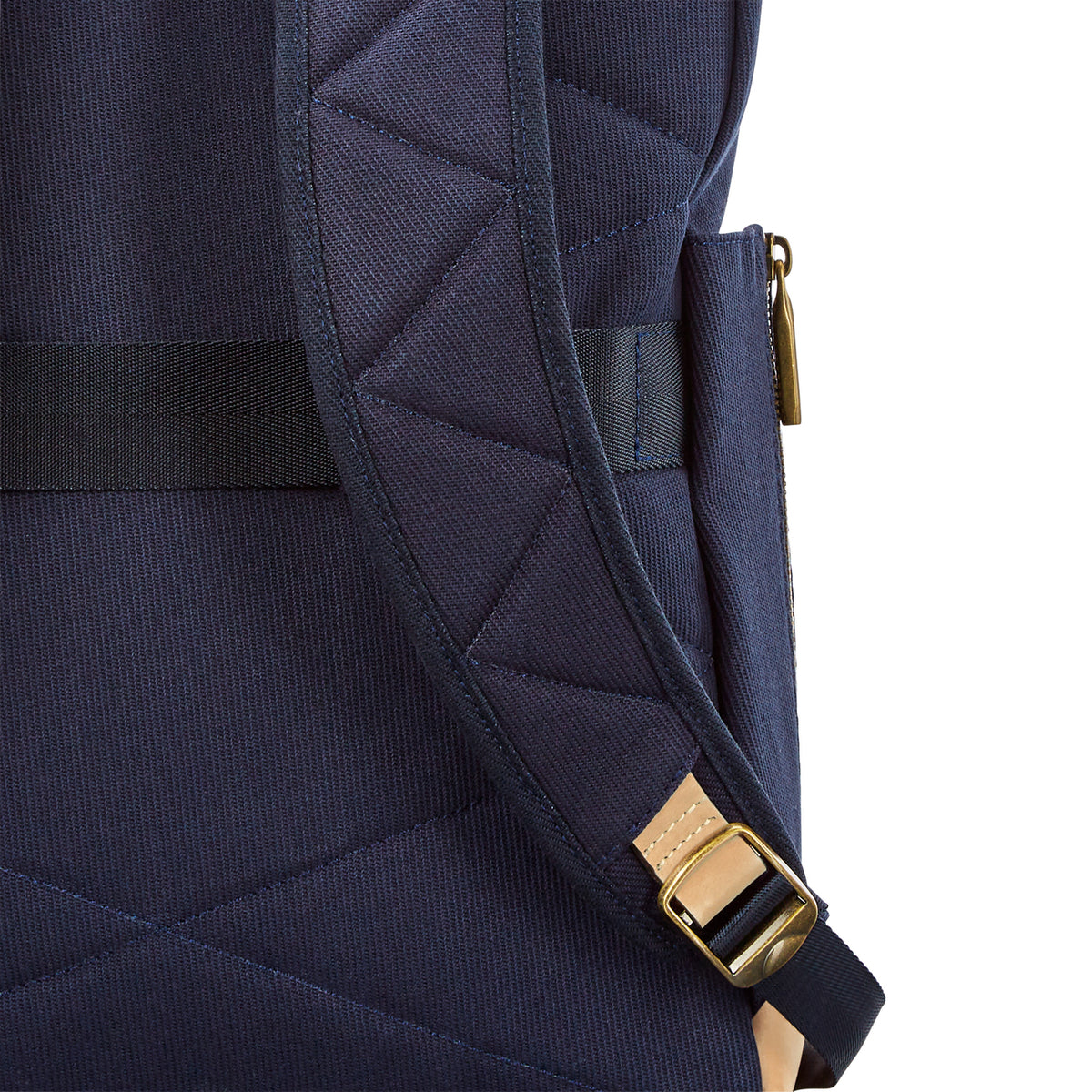 Hartmann Reserve Canvas and Leather Backpack Debossing - Midnight Navy - View 4