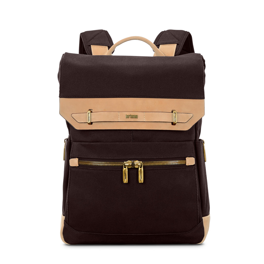 Hartmann Reserve Canvas and Leather Backpack Debossing - Oak - View 1