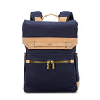 Hartmann Reserve Canvas and Leather Backpack Laser Engraving - Midnight Navy - View 1