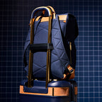 Hartmann Reserve Canvas and Leather Backpack Laser Engraving - Midnight Navy - View 13