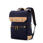 Hartmann Reserve Canvas and Leather Backpack Laser Engraving - Midnight Navy - View 5