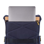 Hartmann Reserve Canvas and Leather Backpack Laser Engraving - Midnight Navy - View 9