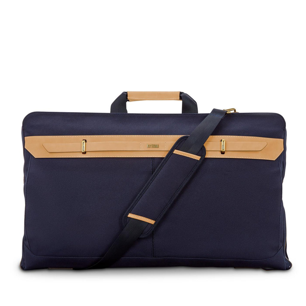 Hartmann Reserve Canvas Trifold Garment Bag Debossing - Midnight Navy - View 7