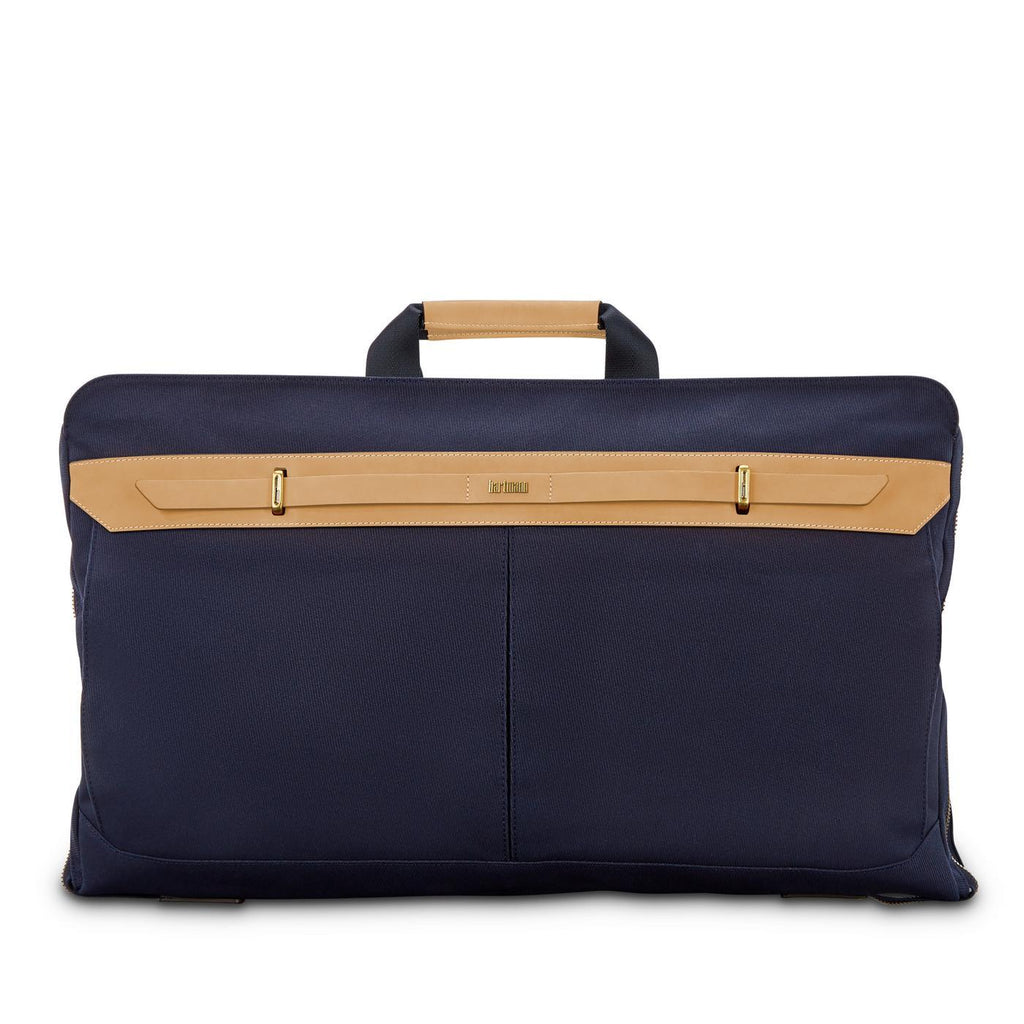 Hartmann Reserve Canvas Trifold Garment Bag Laser Engraving - Midnight Navy - View 1