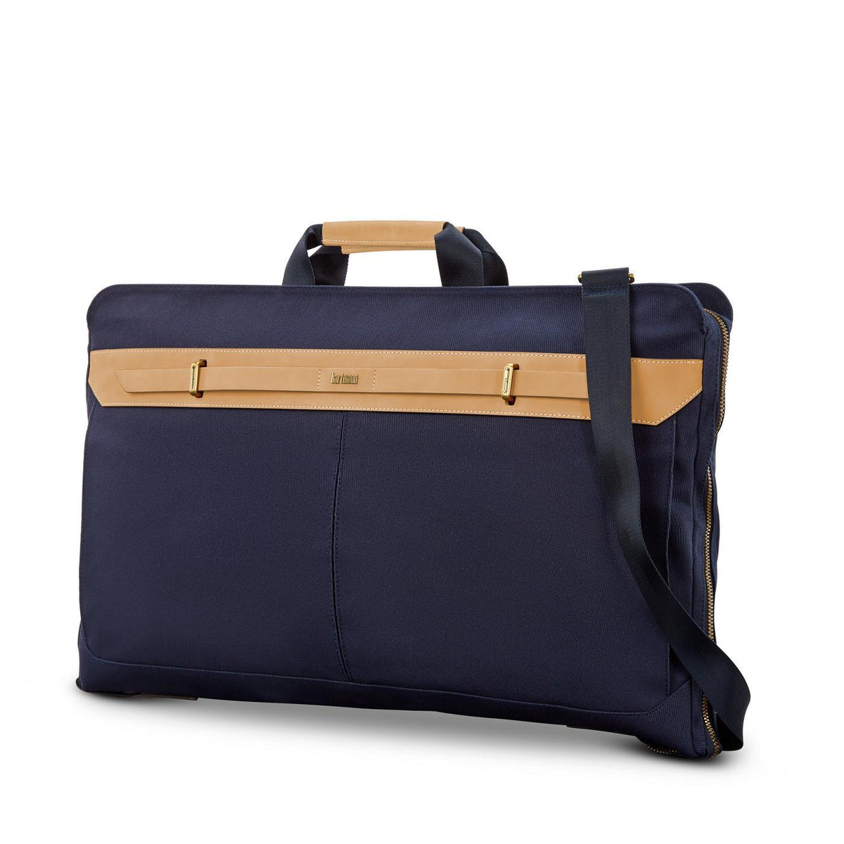Hartmann Reserve Canvas Trifold Garment Bag Laser Engraving - Midnight Navy - View 4
