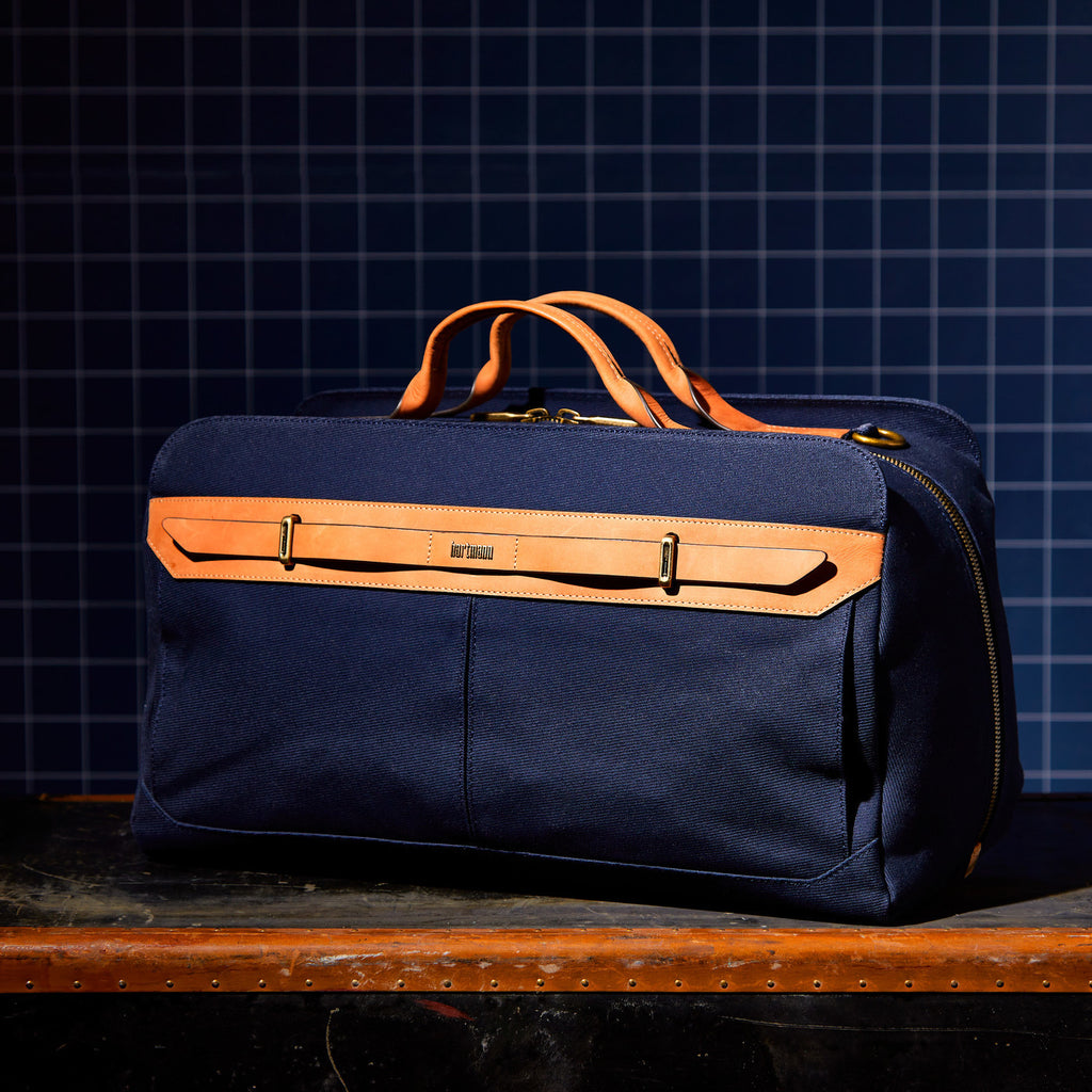 Hartmann Reserve Canvas Weekender Duffel Laser Engraving - Midnight Navy - View 14