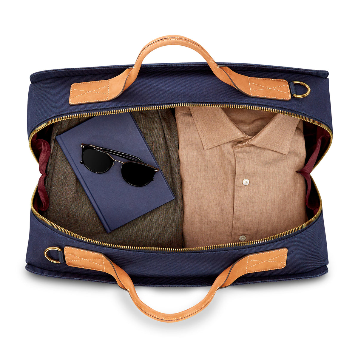 Hartmann Reserve Canvas Weekender Duffel Laser Engraving - Midnight Navy - View 5