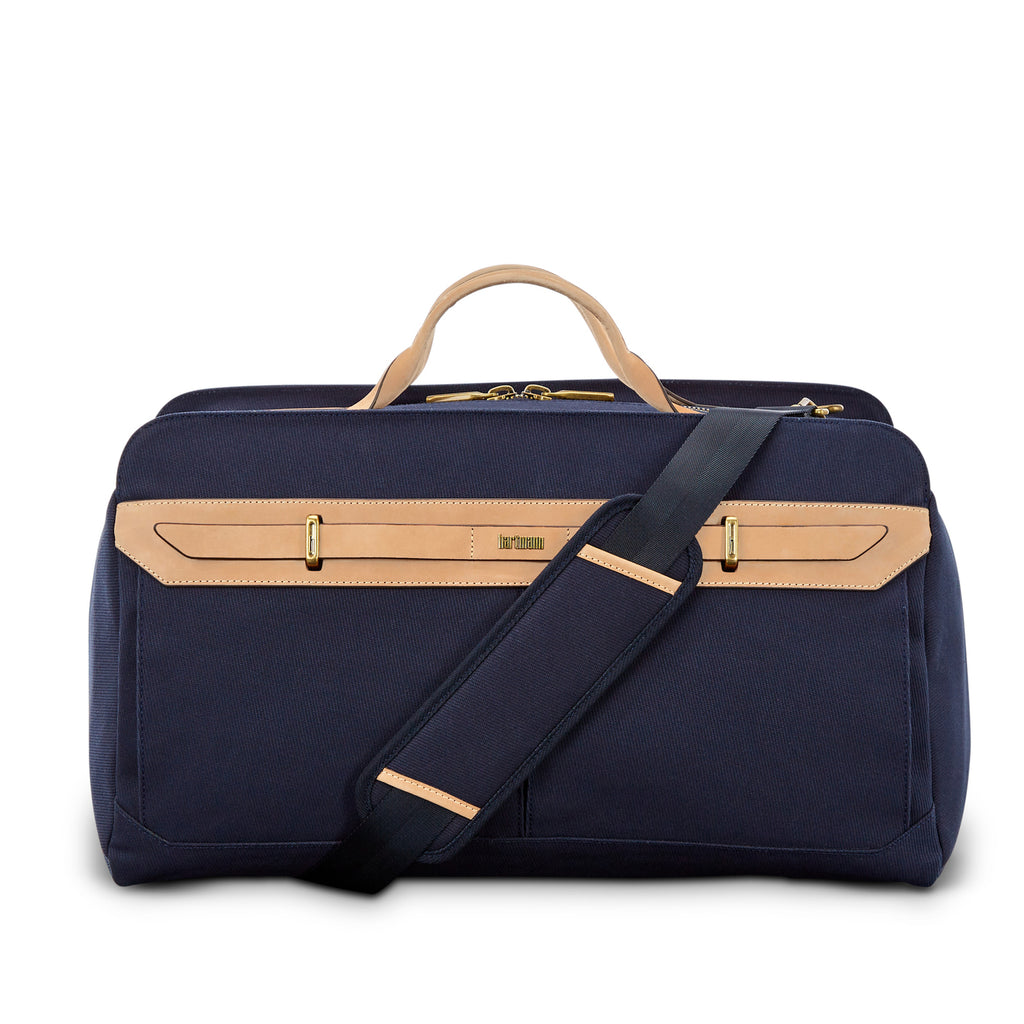 Hartmann Reserve Canvas Weekender Duffel Laser Engraving - Midnight Navy - View 6