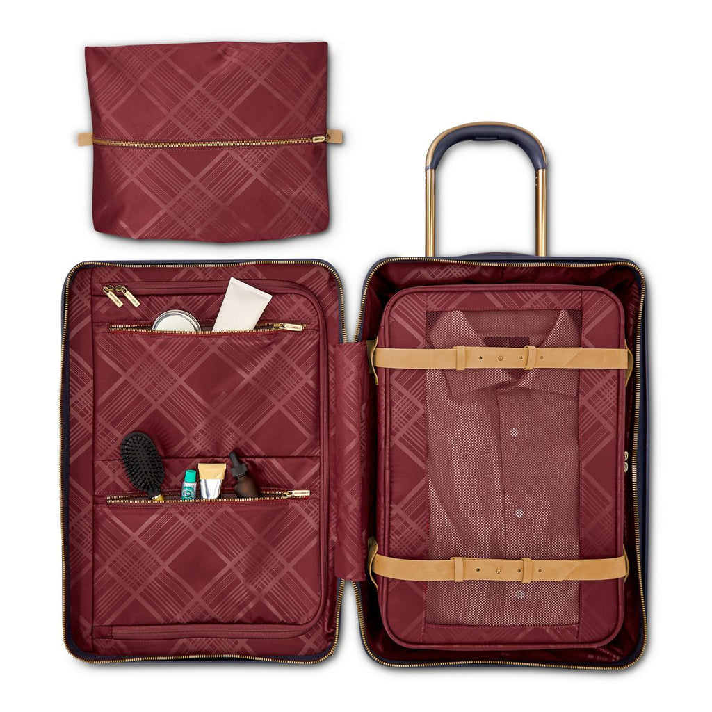 Hartmann Reserve Hardside Carry-On with Leather Trim Debossing - Midnight Navy - View 8
