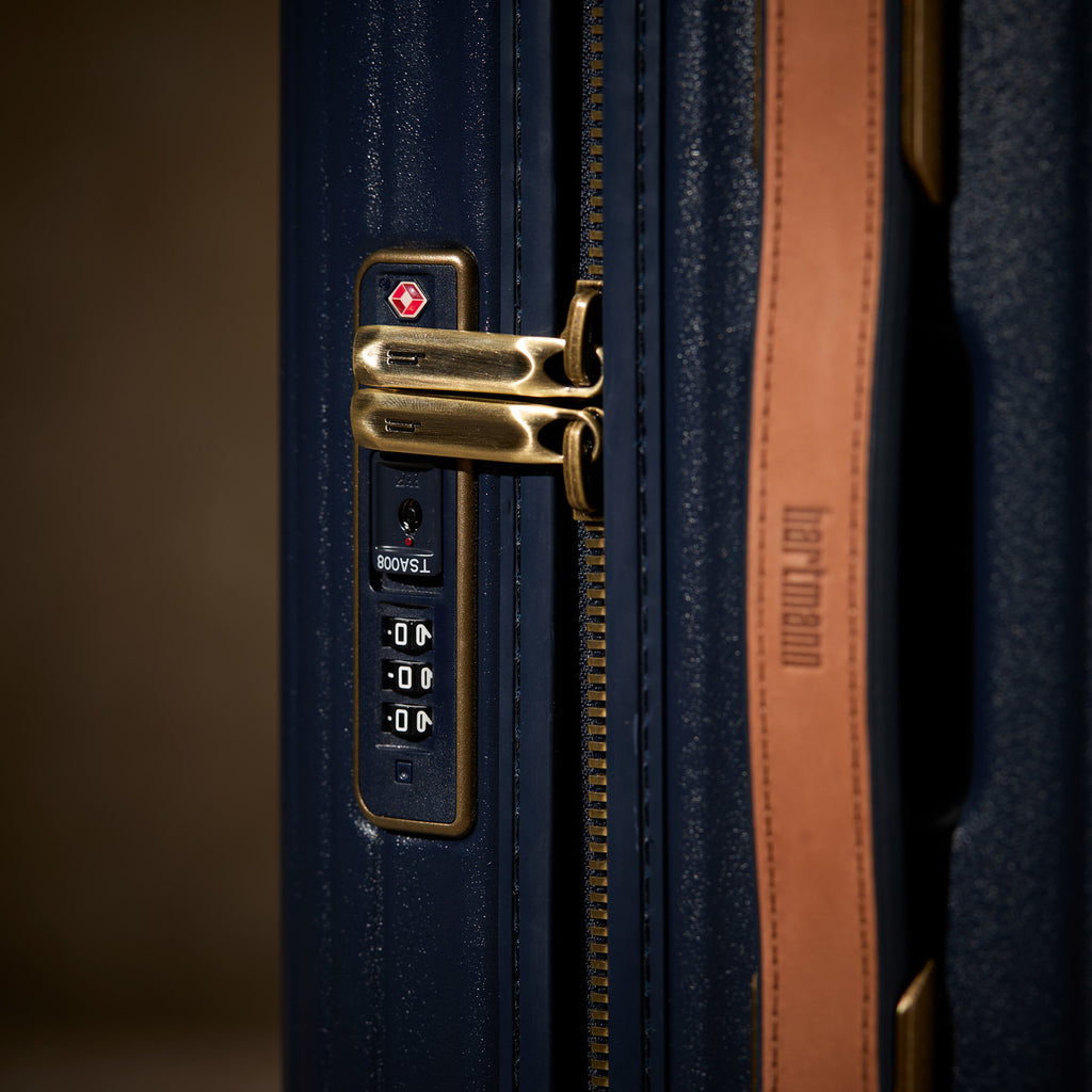 Hartmann Reserve Hardside Carry-On with Leather Trim Laser Engraving - Midnight Navy - View 16