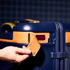 Hartmann Reserve Hardside Carry-On with Leather Trim Laser Engraving - Midnight Navy - View 18