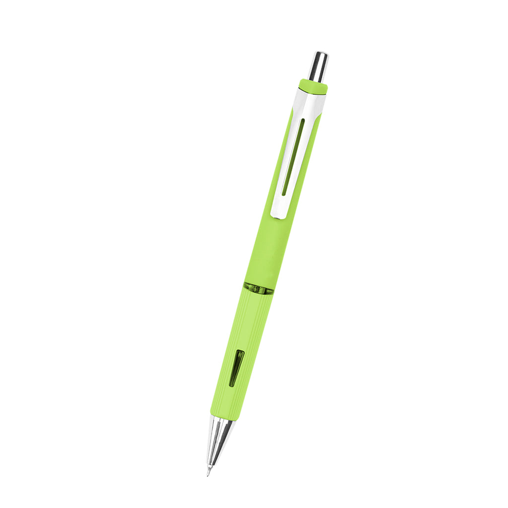 Hayes Gel Pen in Recycled ABS - Lime Green - Front