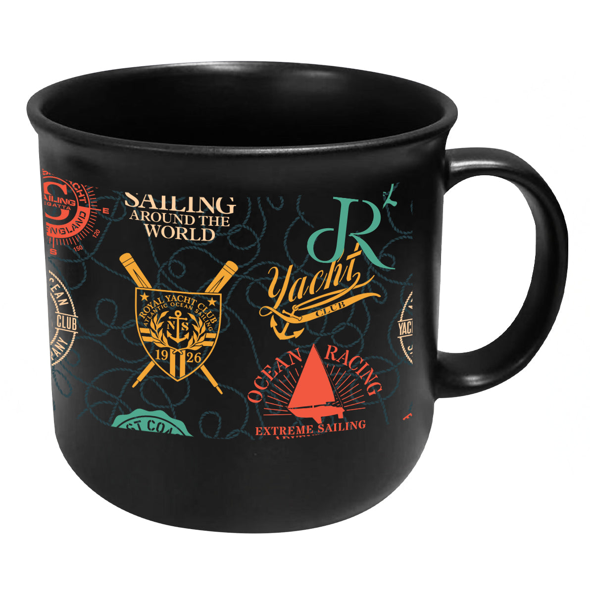 Hayes Mug in Full Color, 15 oz - Black - Megabrite