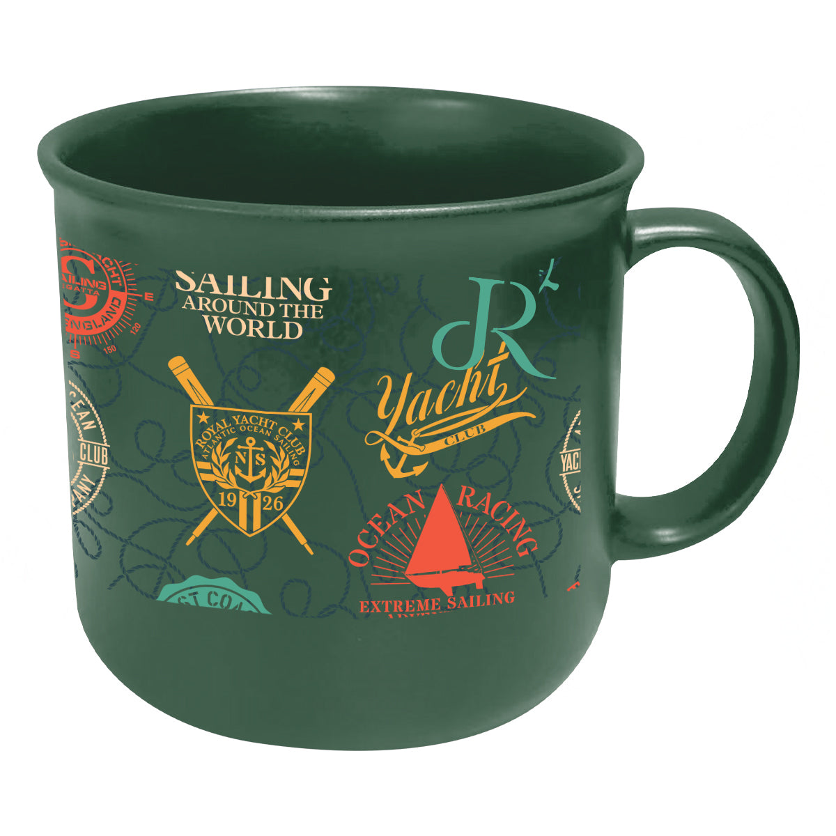 Hayes Mug in Full Color, 15 oz - Green - Megabrite