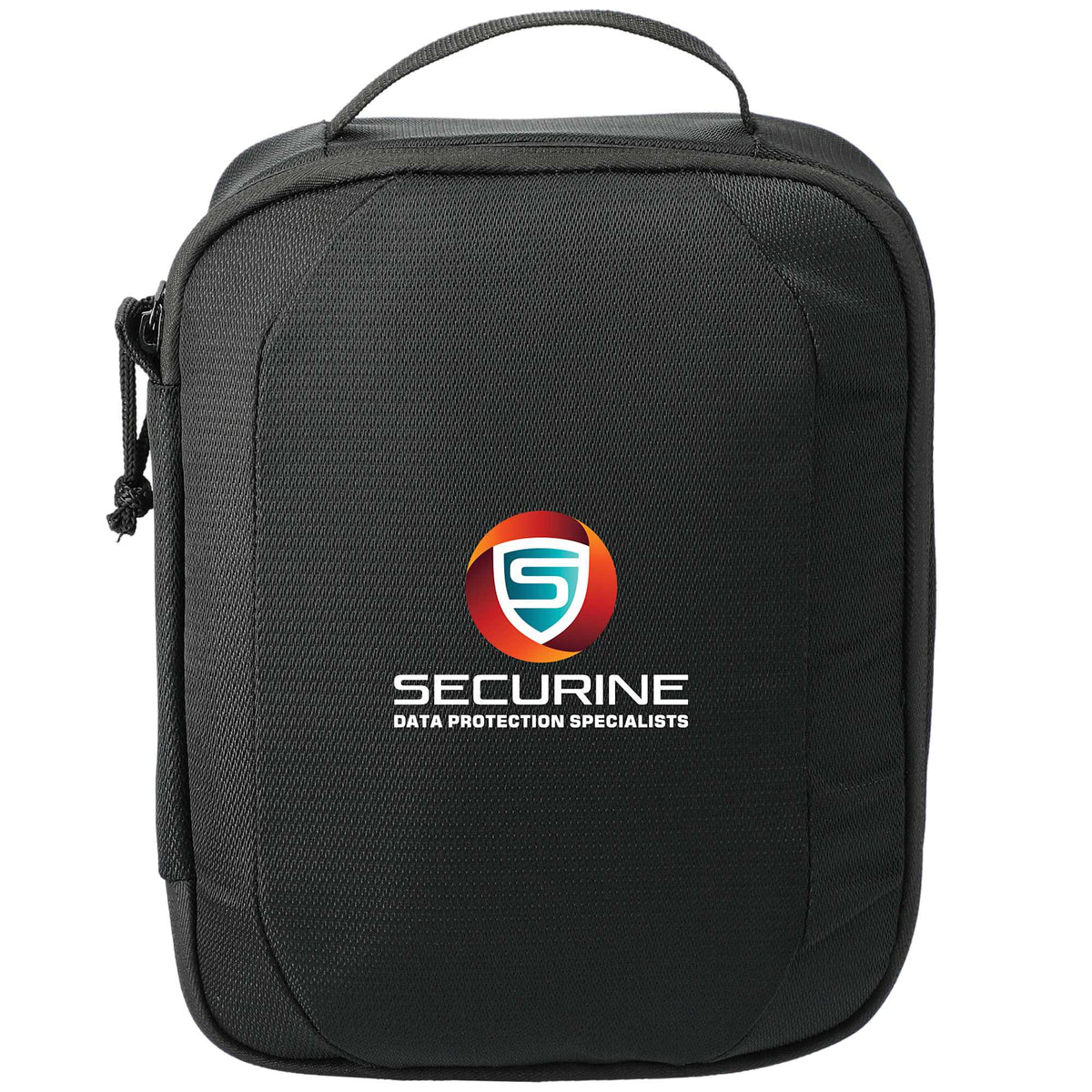 Headphone and Tech Case in Recycled PET Transfer - Black - Front
