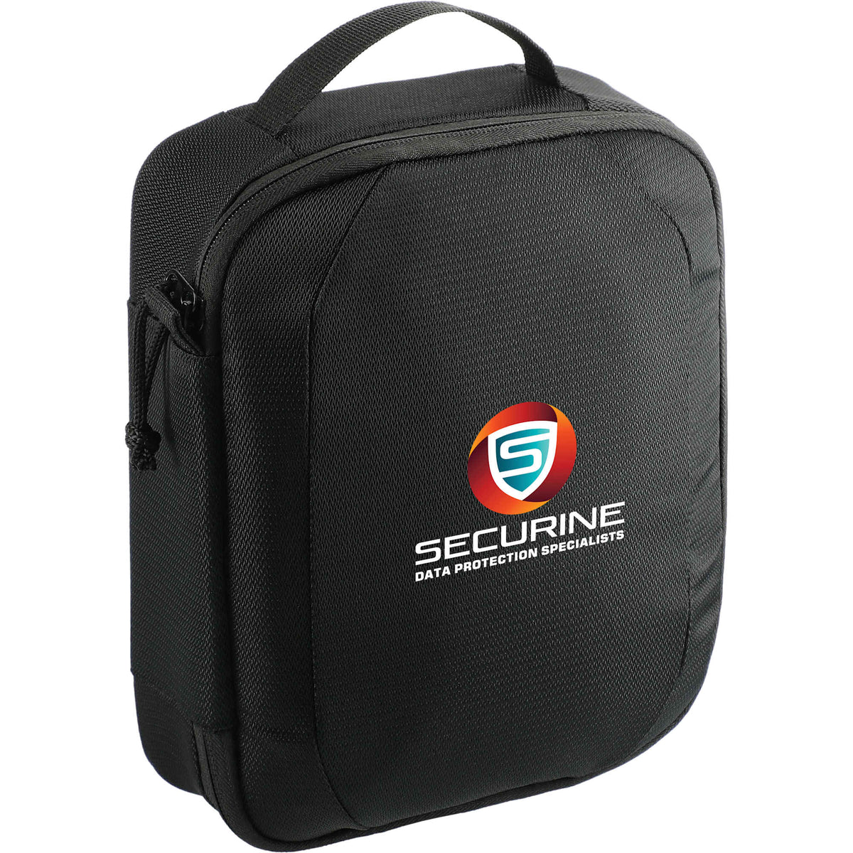 Headphone and Tech Case in Recycled PET Transfer - Black - Right Angle