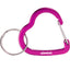 Heart Shaped Carabiner Keychain in Recycled Aluminum - Pink - Front