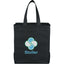 Heat-Sealed Big Grocery Tote with 21 Inch Handles Full Color - Black - Front
