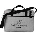 Heather Briefcase with Pen Loops and D-Ring Embroidery - Light Graphite - Front