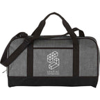 Heather Duffel Bag in PolyCanvas, 18 Inches Embroidery - Graphite - Front