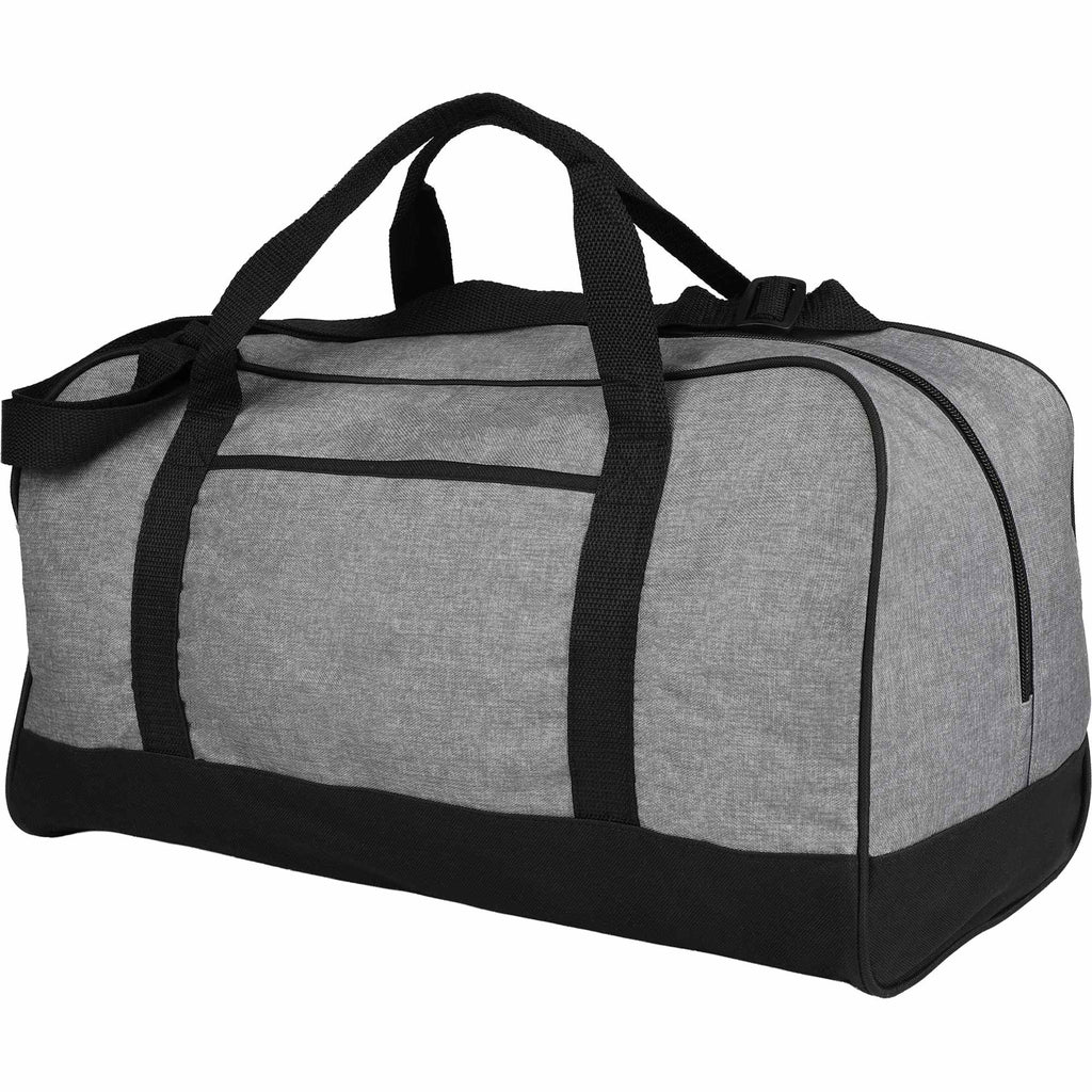 Heather Duffel Bag in PolyCanvas, 18 Inches Embroidery - Graphite - Left Angle