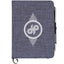 Heathered Canvas Bound Notebook, 5 x 7 Inches - Blue - Front