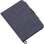 Heathered Canvas Bound Notebook, 5 x 7 Inches - Blue - Photo