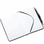 Heathered Canvas Bound Notebook, 5 x 7 Inches - Gray - Photo 2