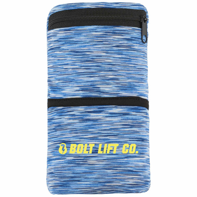 Heathered Cooling Wristband with Pocket Full Color