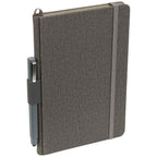 Heathered Hardcover Journal with Painted Edges, 5.5 x 8.5 Inches Debossing - Gray - Photo