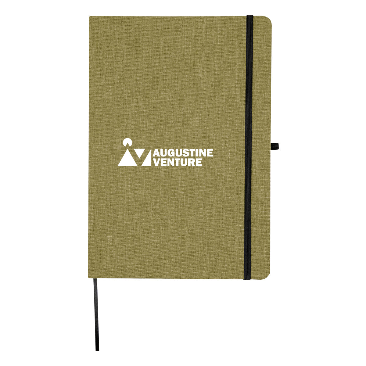 Heathered Journal, 7 x 10 Inches - Olive - Silk Screen